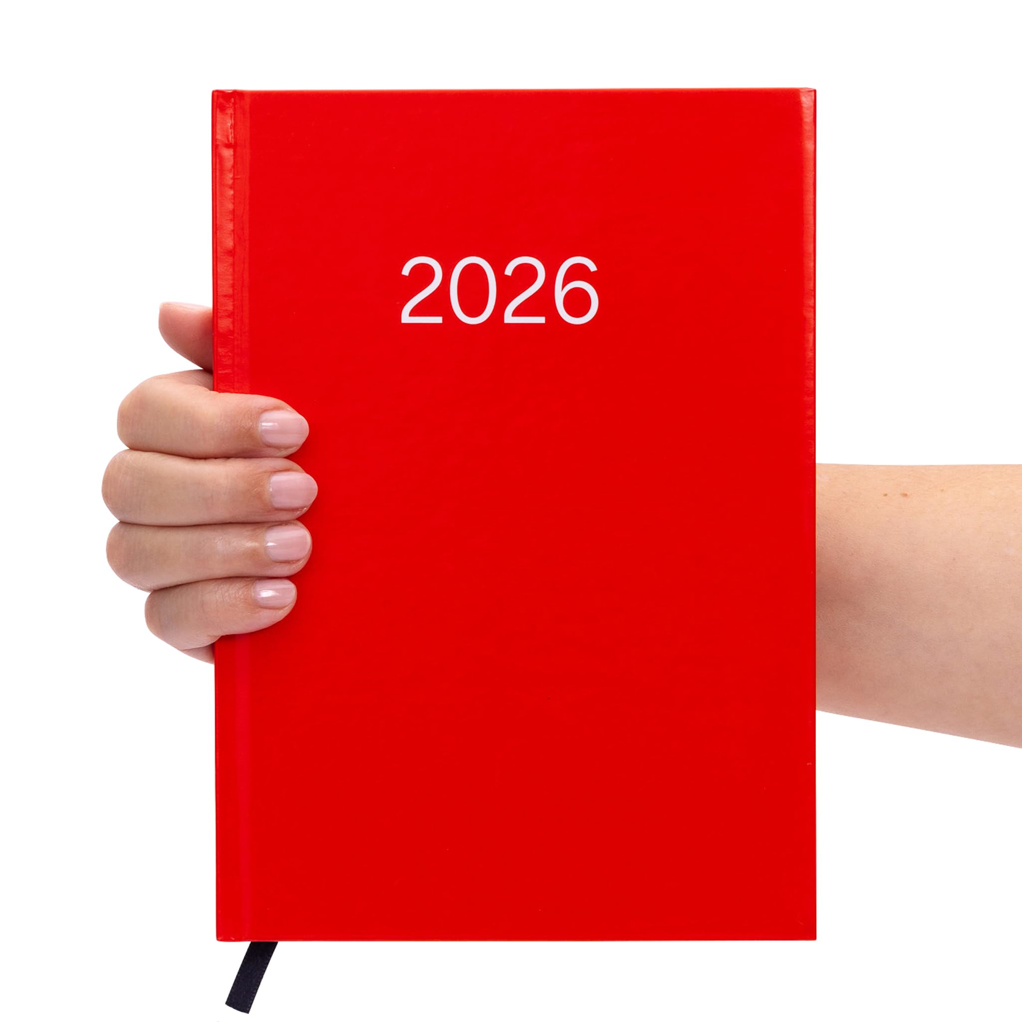evelay 2026 Diary A5 Week to View Full Year Office Organiser Planner Hardback Diaries - Red - Image 2