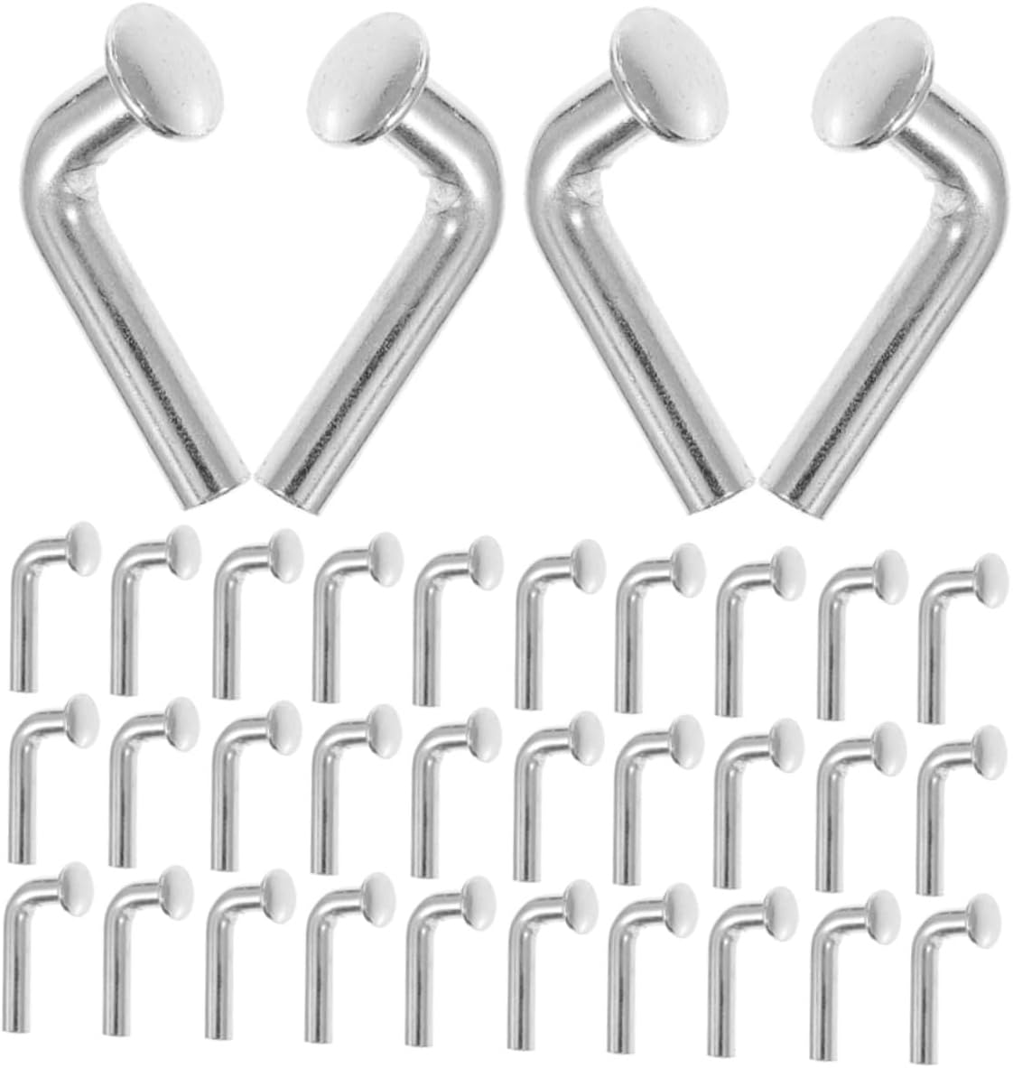 DOITOOL 60pcs Heavy Duty Pallet Rack Drop Pins Safety Bolts with Flat Head 6x50mm Galvanized Steel for Warehouse and Home Storage Shelf Support Accessories