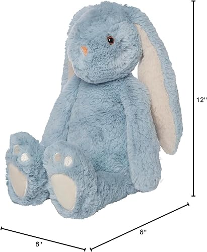 Miniatura 8 de Manhattan Toy River The Blue & Light Apricot Snuggle Bunnies - Animal de peluche de 12 pulgadas con detalles bordados