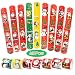 TUPARKA 45 PCS Christmas Slap Bracelets Slap Wrist Bands with Santa Claus Snowman Christmas Tree Patterns for Kids Christmas Party Bag Fillers Favours Holiday Goodie Bag Little Toys (45 Pcs)