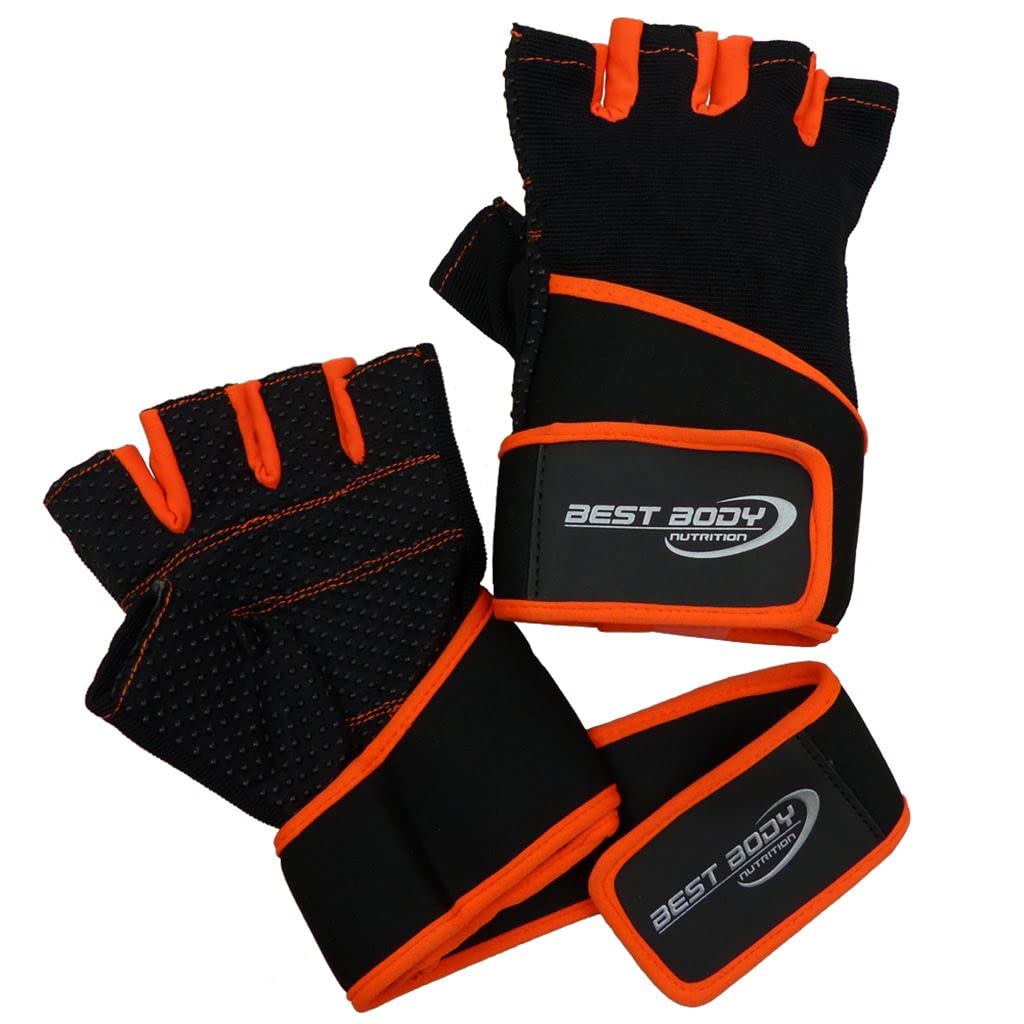 Best Body Nutrition Fitness Gloves Fun Pair Handschuhe, Erwachsene, Unisex, Orange (Orange), L Drogerie & Körperpflege