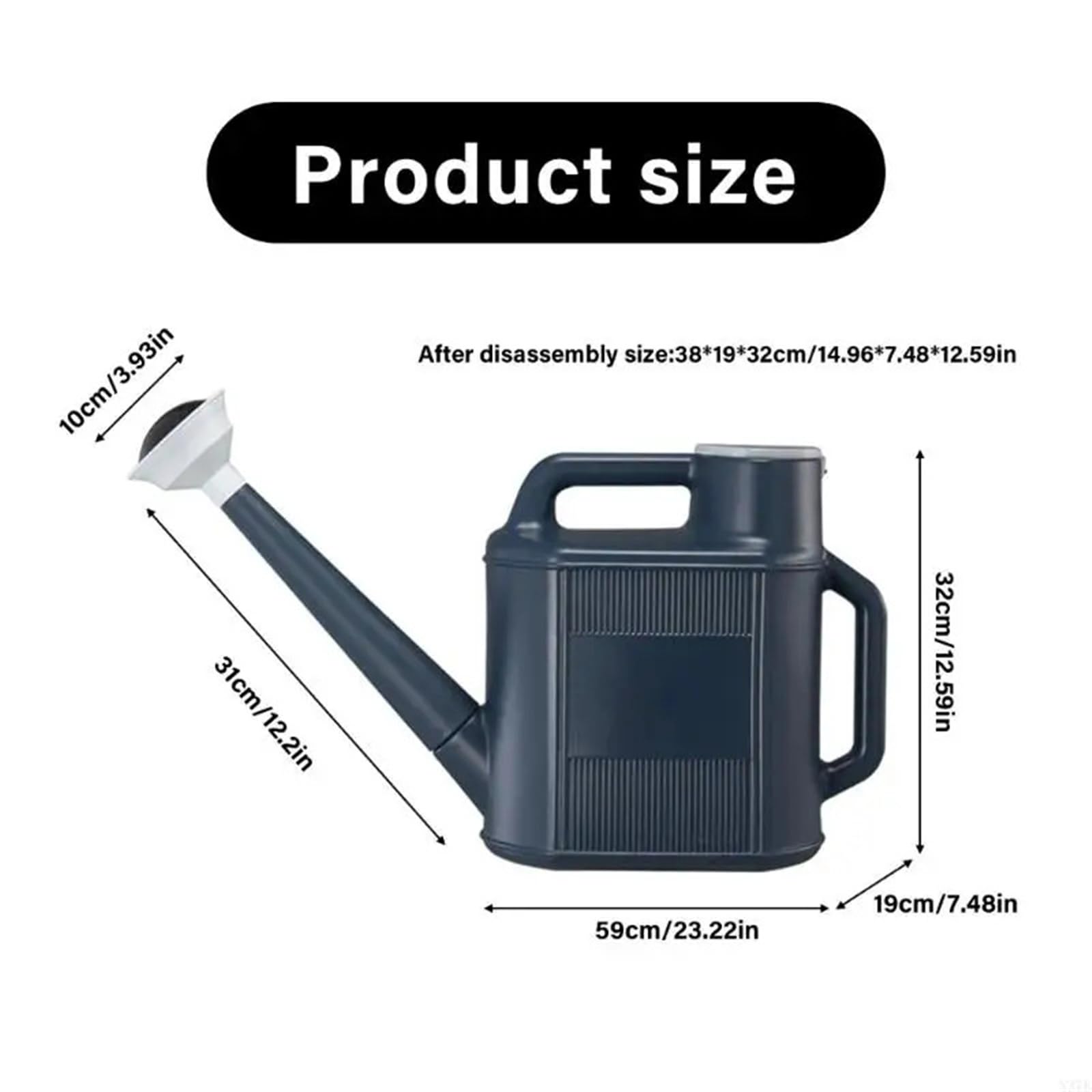 Annaffiatoio Tanica da Giardinaggio Professionale 10 Litri con beccuccio Lungo Staccabile for un'irrigazione efficiente