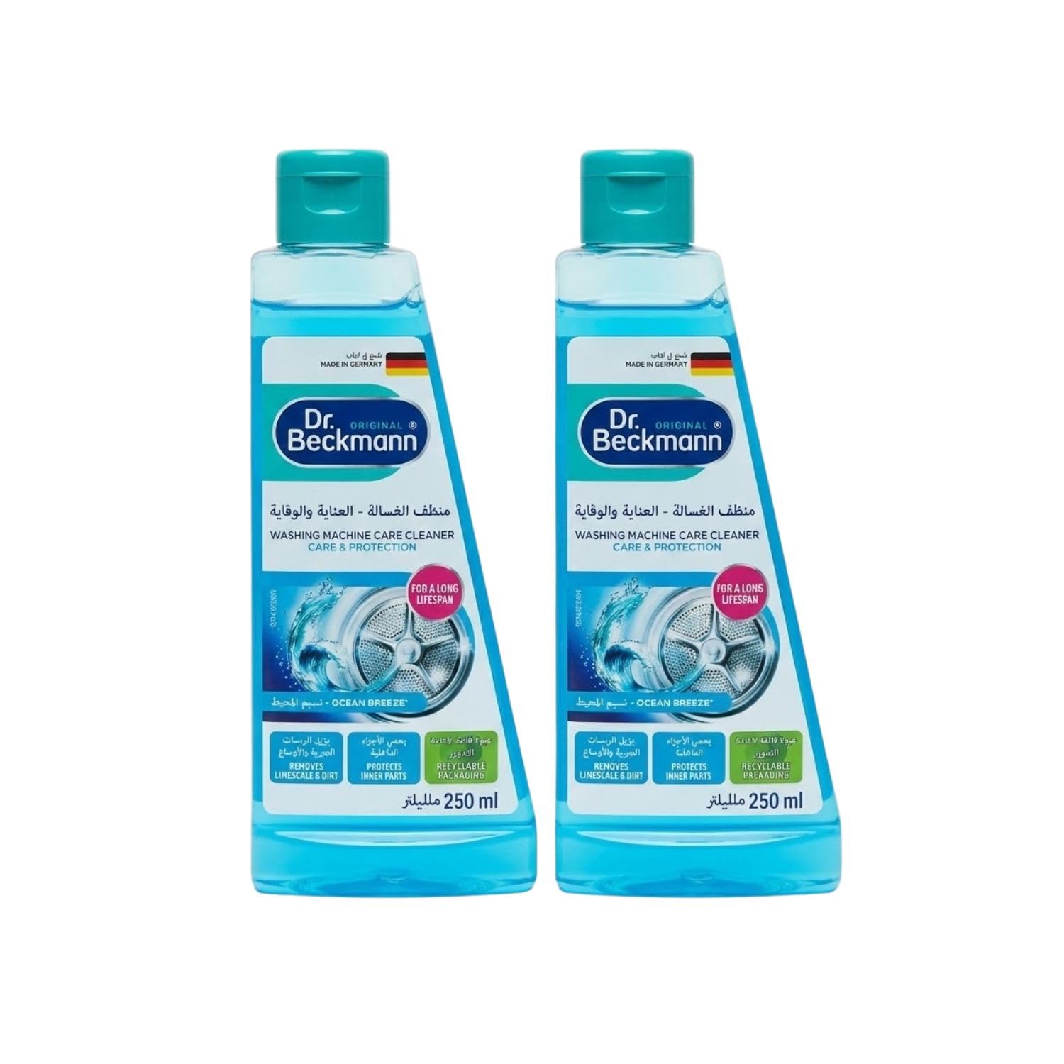 Dr. BeckmannService-It Washing Machine Care Cleaner | Activated Carbon Formula, Prolongs Lifespan & Odour Removal, Protects Metal & Rubber Parts, Easy Deep Maintenance | Twin Value Pack 250ml x 2