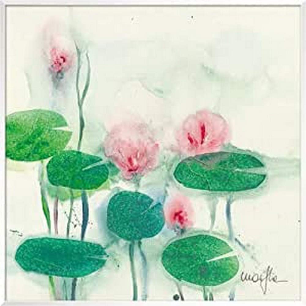 International Graphics - Framed art print - Marthe - ''Nymphéas II''- 51 x 51 cm - Frame Color: White - Series ATHOS