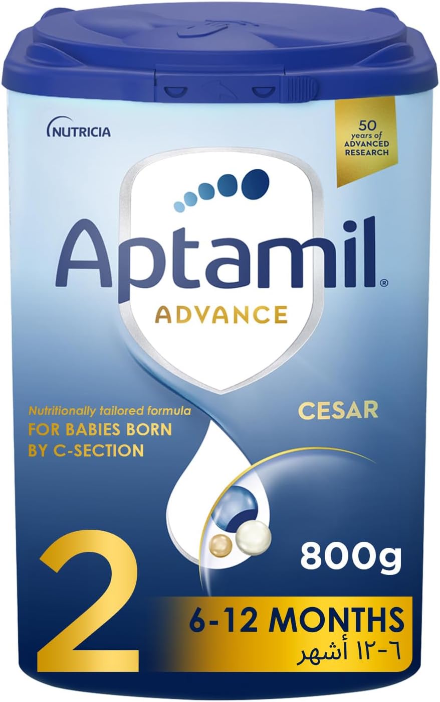 Aptamil Advance Cesar 2 Follow-On Formula Milk From 6-12 Months, For C-Section Born Babies, Easy To Use Pack, 800g