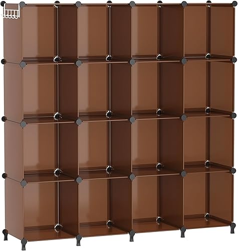 Miniatura 12 de AWTATOS Organizador de almacenamiento de cubos, estantes de cubos de almacenamiento, organizadores de armario de 16 cubos y almacenamiento,