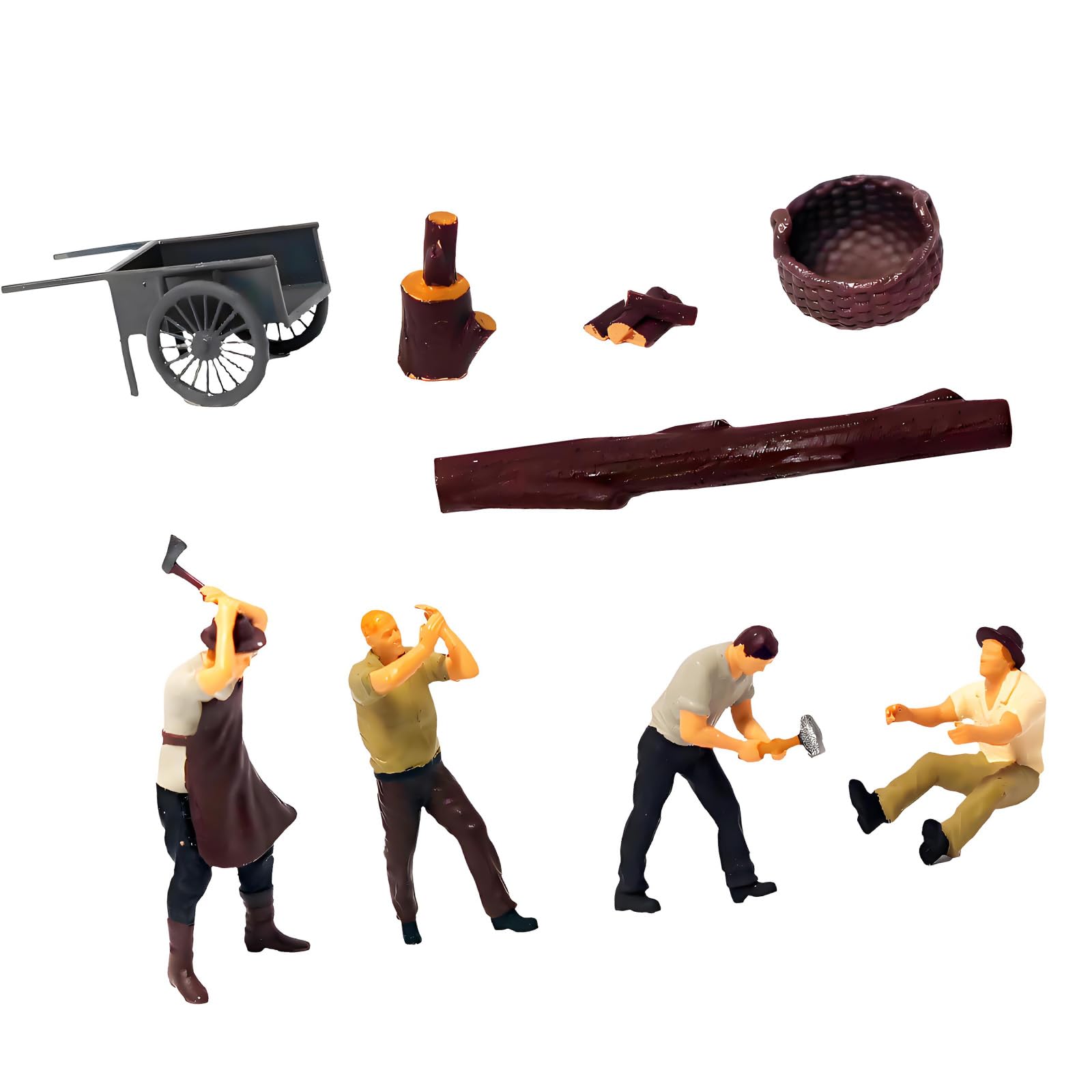 Ekoama Figures Model 1:64 Scale Hand Painted Miniature Figure for Miniature Scenes Dioramas Props,Layout Decors Set