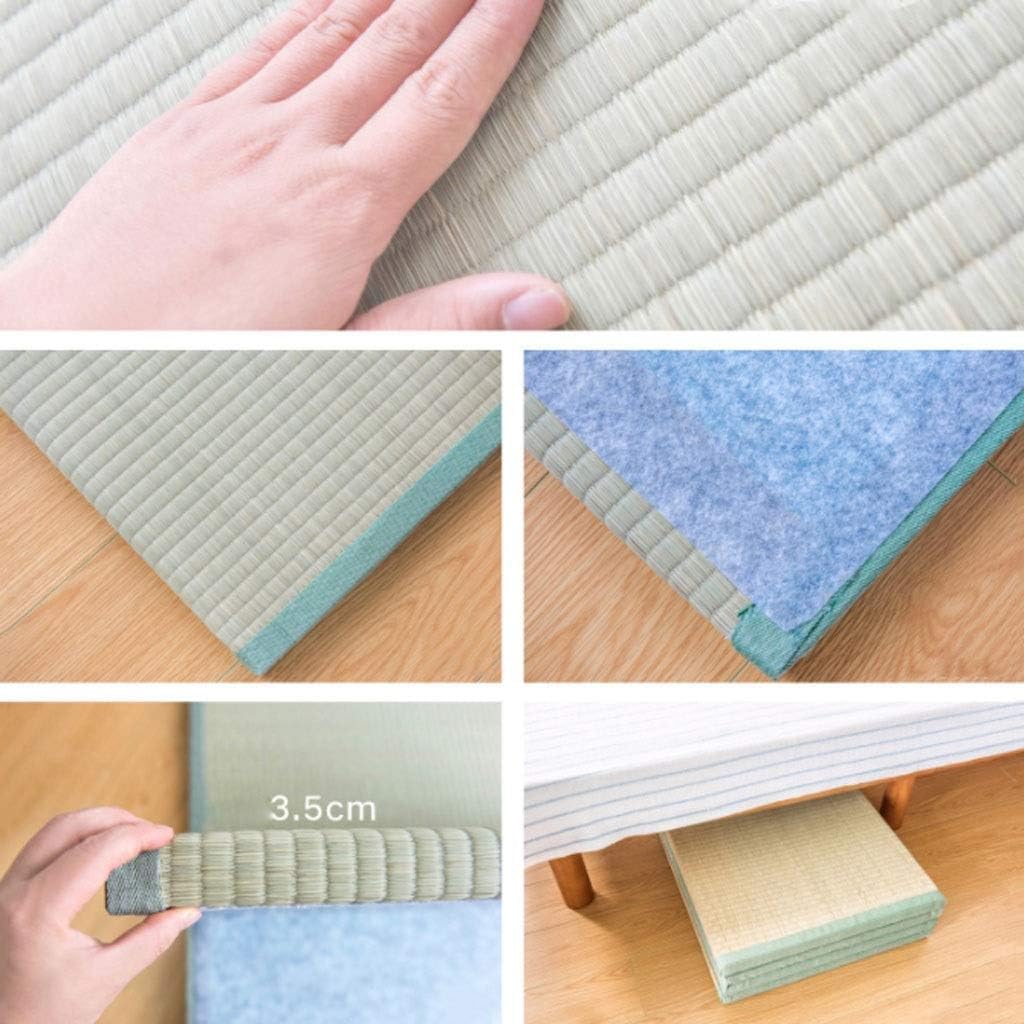 Tapis De Tatami Traditionnel Japonais, Matelas Pliable Portable, Herbe De Jonc Naturelle, Convient Pour Lit/espace De Méditation/yoga/salle Zen/salon De Thé Japonais 3,5 Cm D'épaisseur ( Size : 90*200