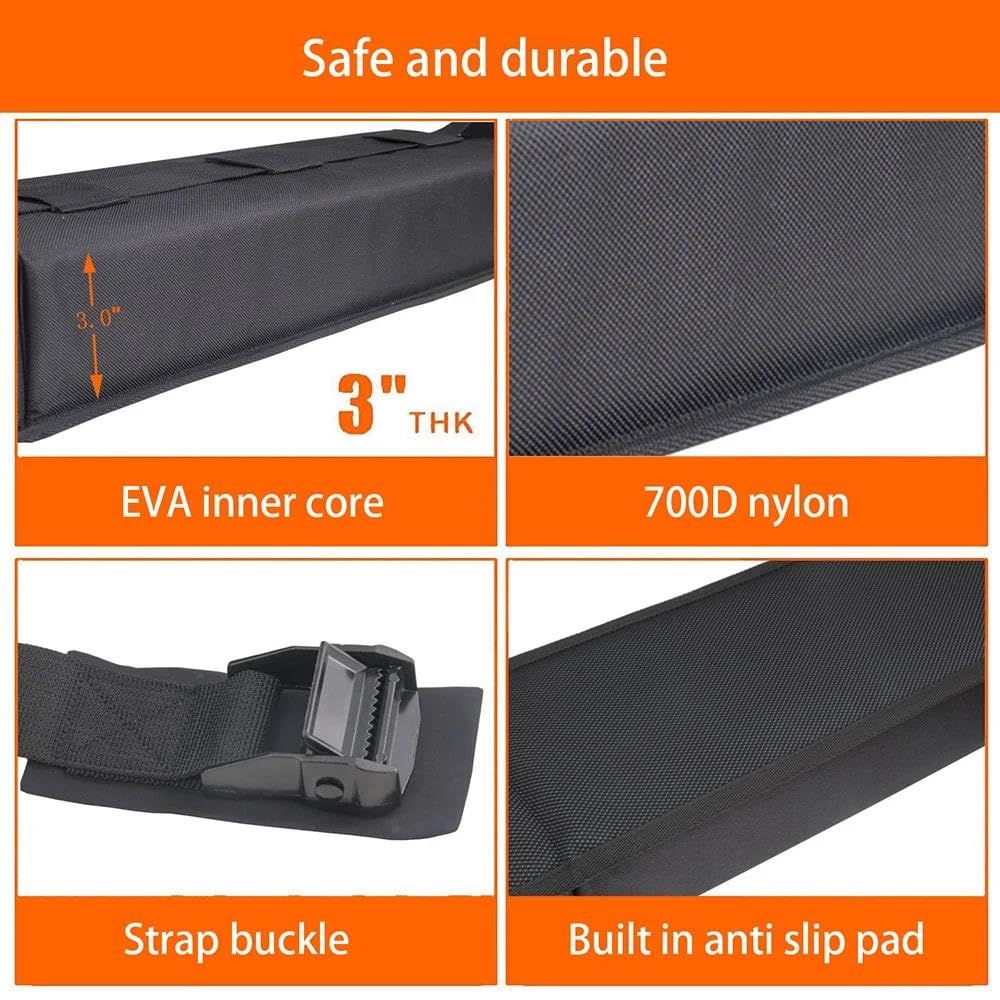 Portaequipajes Coche para Kayak/canoas/Tablas Snowboard/Soportes Windsurf Portaequipajes En El Techo Coche Portaequipajes Suave Plegable Universal Adecuado Coche Barras De Techo(B)