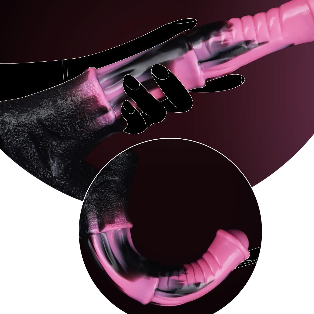 serie di dildo di fandom fittizia,YOCY Cavaliere di fantasia sessuale dong,Bastoncino in silicone per stimolazione sensuale e massaggio di piacere,giocattolo d'amore anale e vaginale (XXL-fopposo)