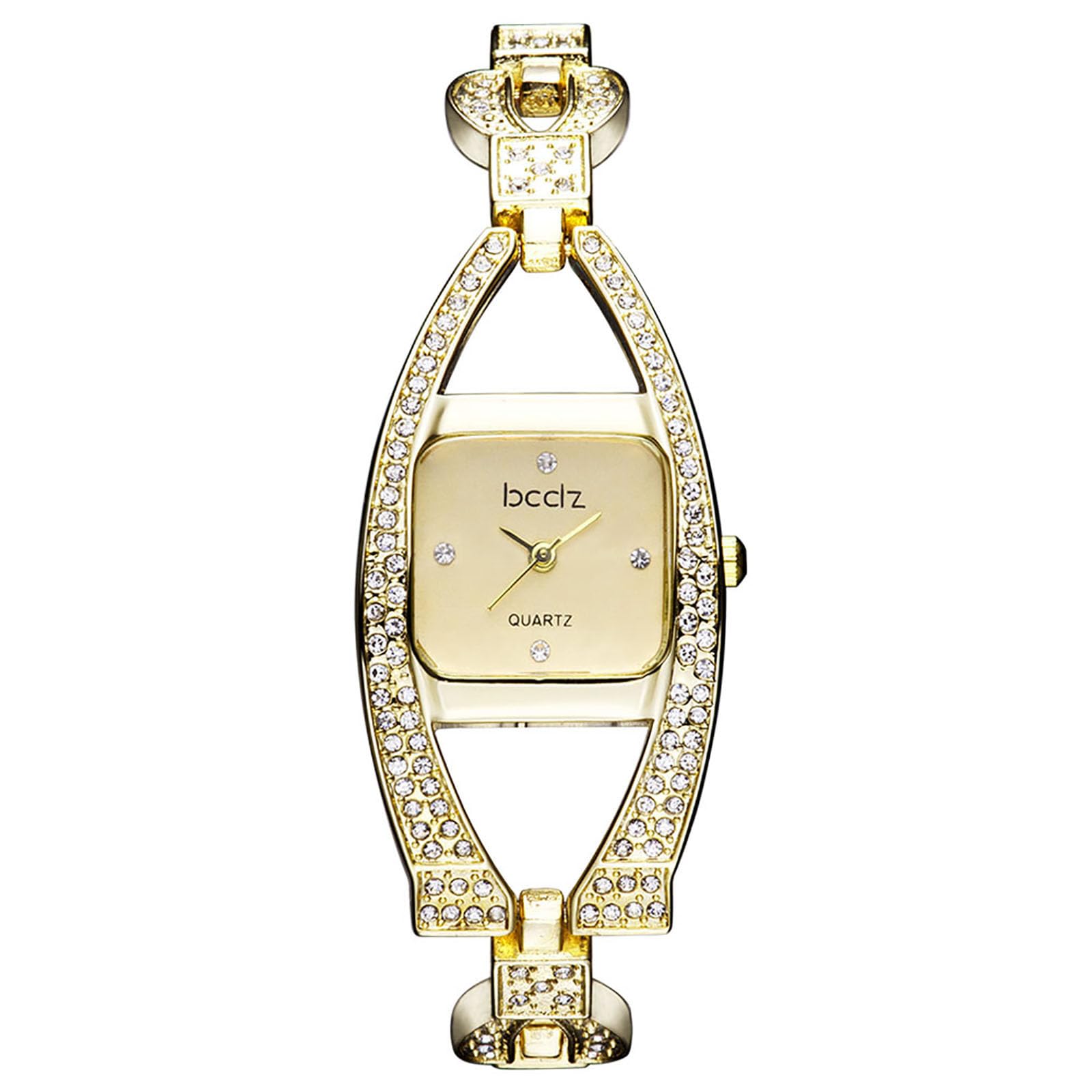 OIDEA Damen Quadratisch Armbanduhr Zirkonia: Vintage Kristal