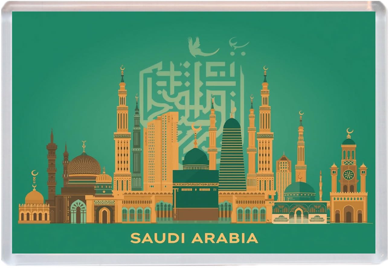 Saudi Arabia - Jumbo Artistic Fridge Magnet 96 x 67mm BBSFHM3240