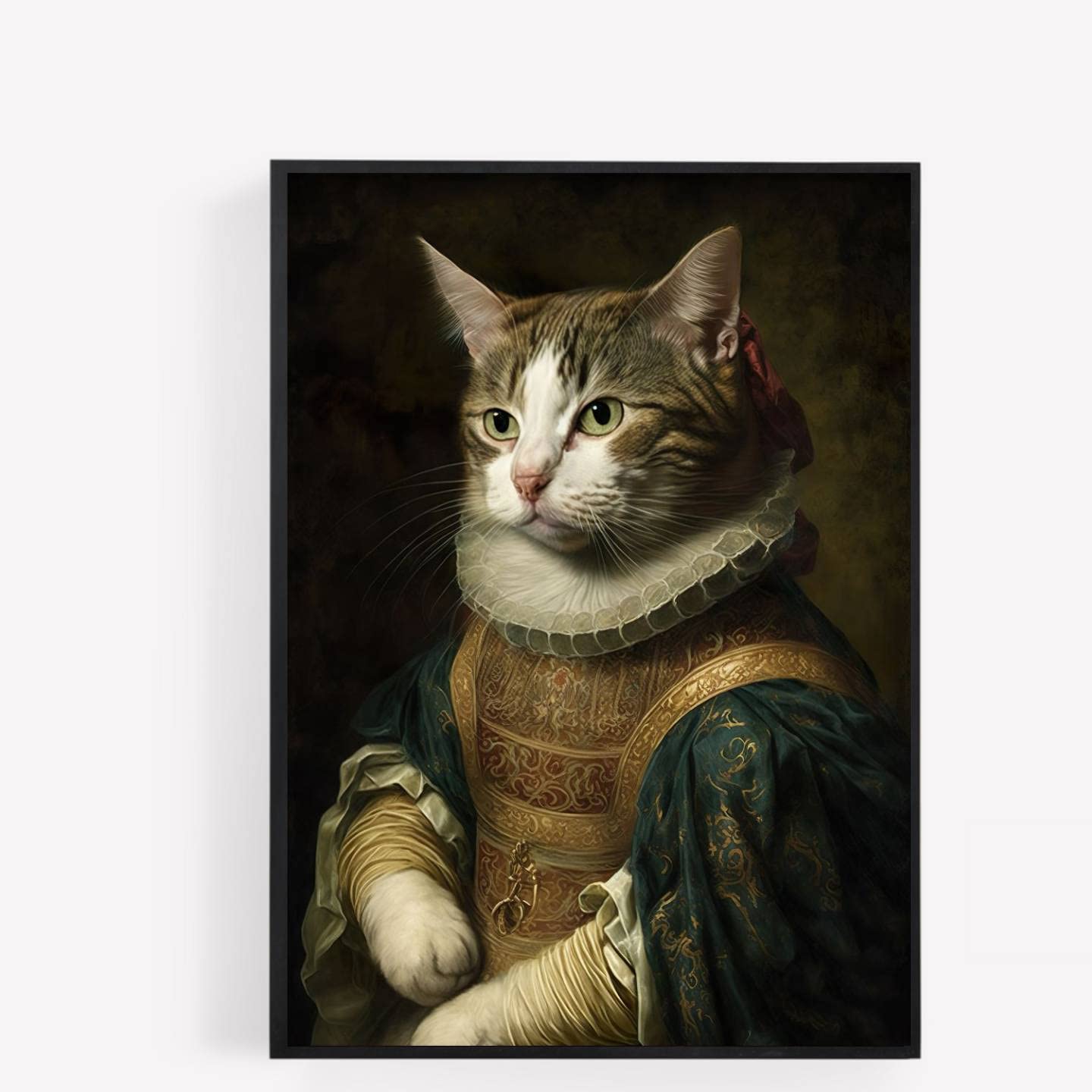 gfc Royal cat animal Print Picture Poster vintage style A4 UNFRAMED fancy dress victorian stem punk wall art Home decor Decorating