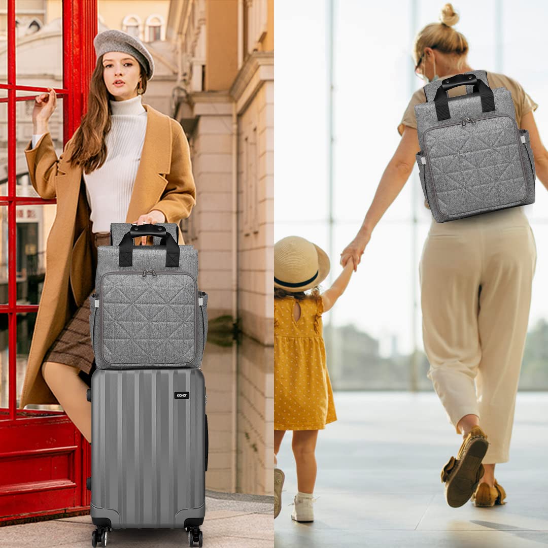KONO Zaino Fasciatoio Borsa per Cambio Pannolini Impermeabile per Mamma e Papà