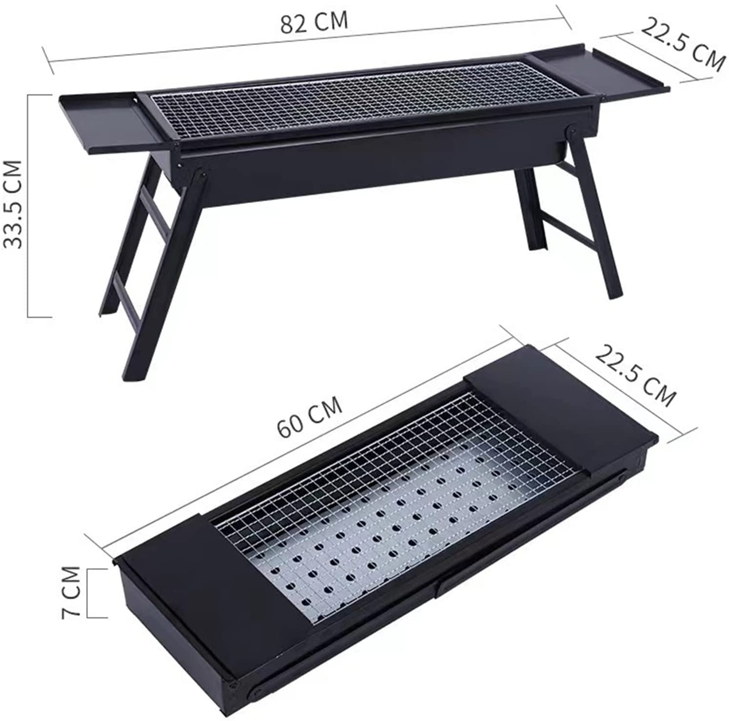Funkcjonalny grill do domu Wielofunkcyjny na świeżym powietrzu Grill węglowy Łatwe w montażu grille węglowe,Grill ogrodowy