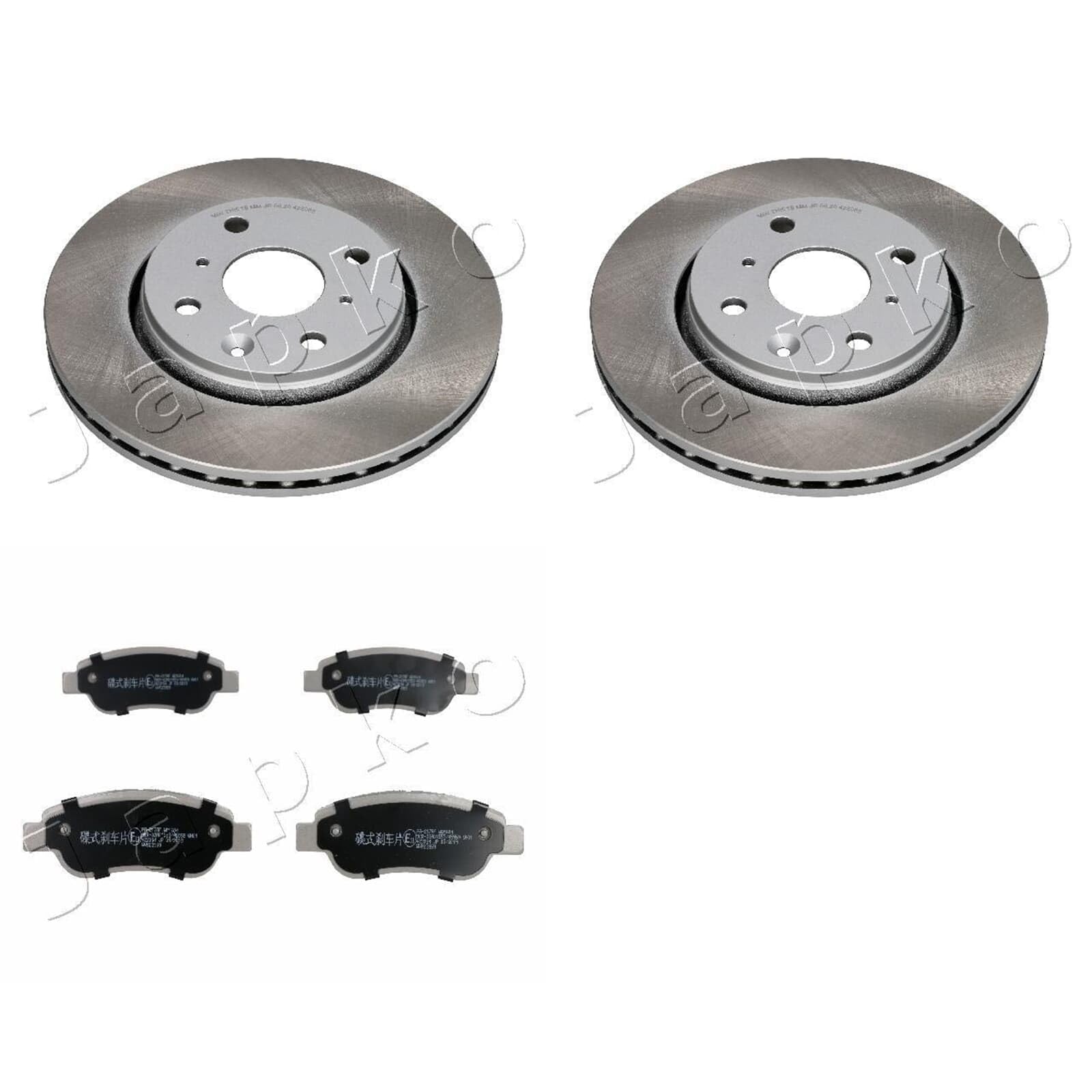 Japko Bremsscheiben 247mm Beläge vorne | 60269C + 50217 Kompatibel mit 107 (pm_, PN_),108,Aygo (_B1_),Aygo (_B4_),Aygo Kasten/schrägheck (_B1_),C1 (pm_, PN_),C1 II (
