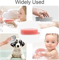 Vista 7 de Exfoliante Corporal de Silicona, Loofah Exfoliante de Silicona, Ducha Corporal de Silicona Suave, Cepillo de Baño y Champú 2 en 1, Exfoliante