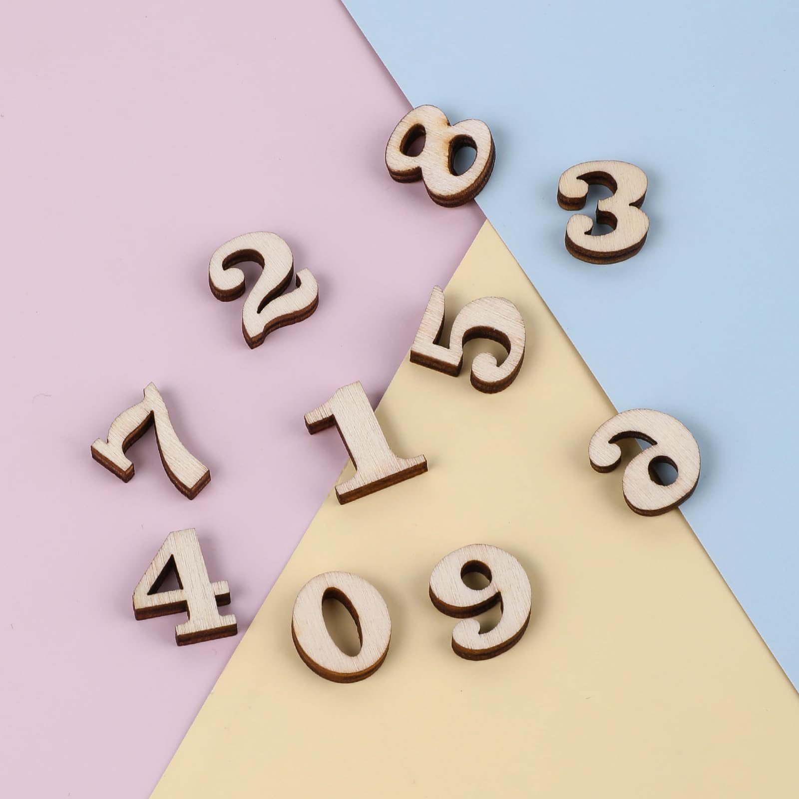 100 Stück Holznummern 0–9 – 15 Mm Kleine Holzzahlen Für DIY, Deko & Lernspiele