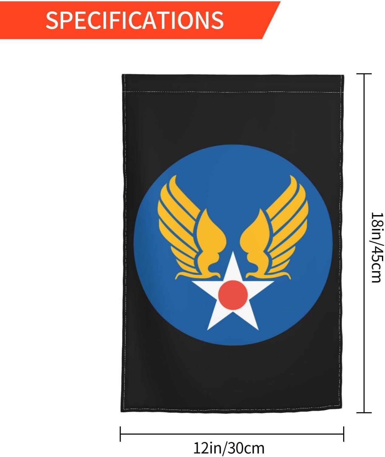 Air Corps Hap Arnold Wings 12x18 Inch Garden Flag Double Sided Fade Resistant Outdoor Banner For Yard, Porch And Garden Decor image 3