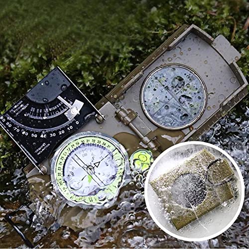 Yehobu Hiking Compass With Metal Sighting Inclinometer Professional Military Compass, Waterproof And Shakeproof Survival Compasses For Camping Hunting Hiking Geology Activities, Outdoor Boy Scout #TOP4