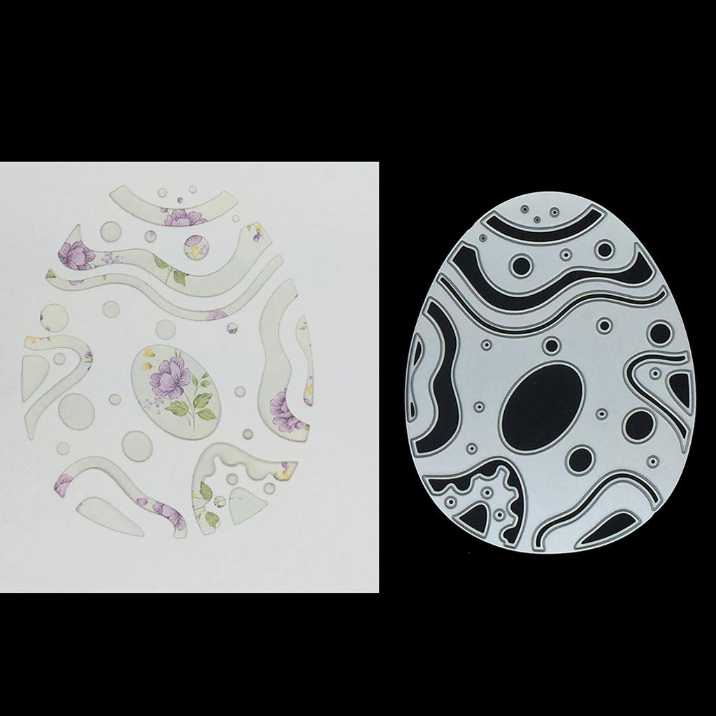 Kwan Crafts - Fustelle in metallo per decorazioni a forma di uovo, per album di ritagli, album fotografici, goffratura, cartella