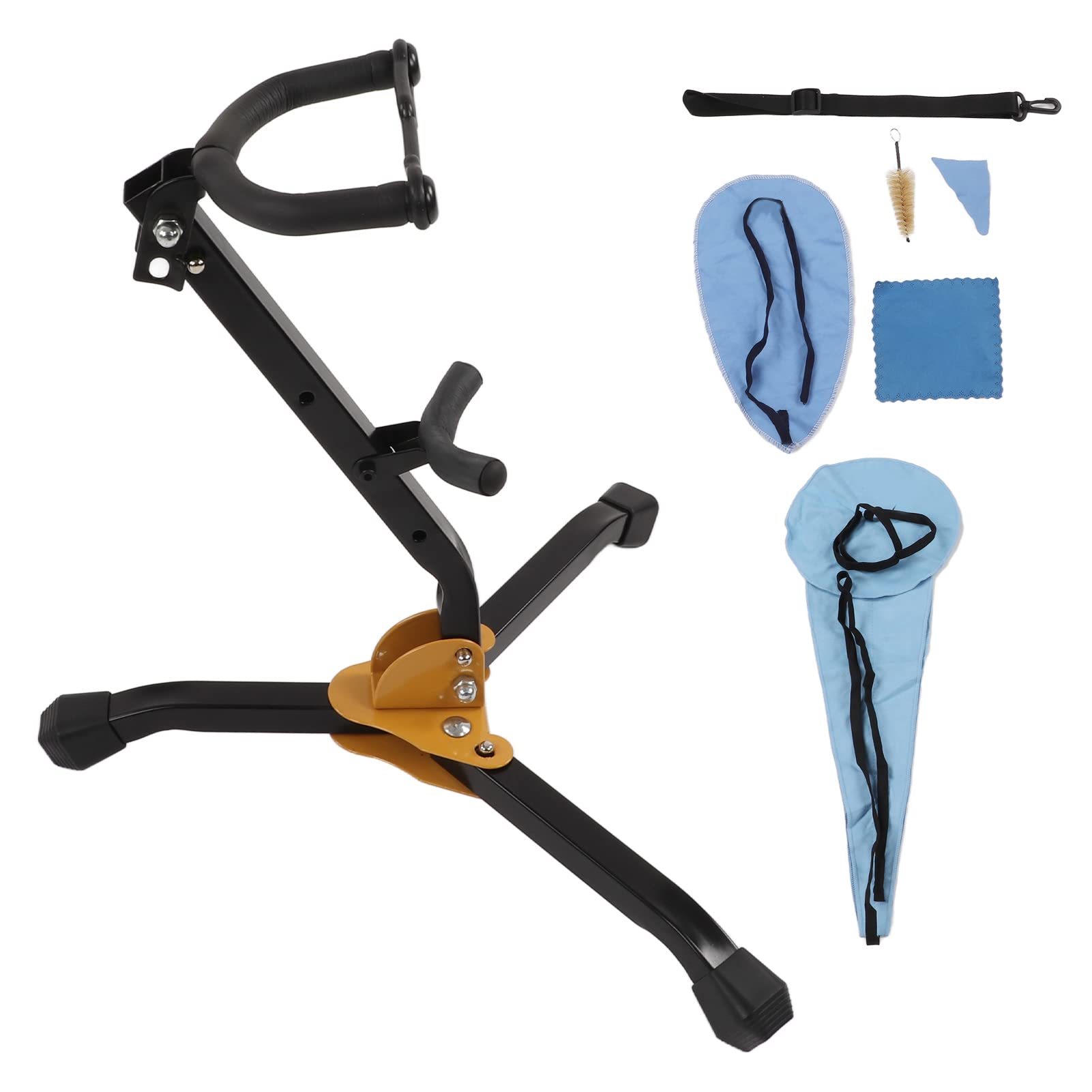 Juego de soporte para saxofón Alto, estante de soporte de Metal, Kit de limpieza para saxofón, accesorios portátiles para saxofones