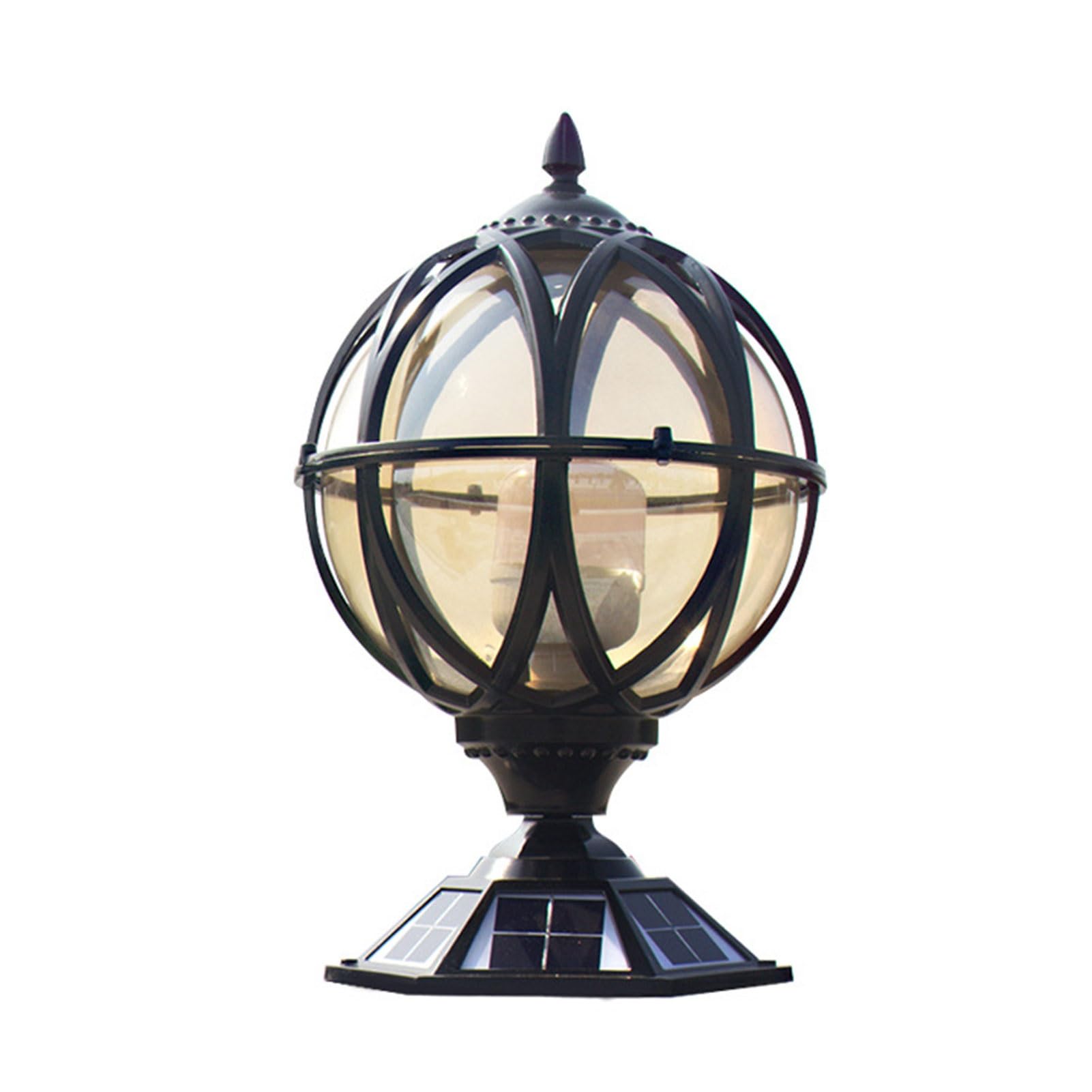 Lampe de poteau en aluminium et verre pour un éclairage de paysage extérieur durable