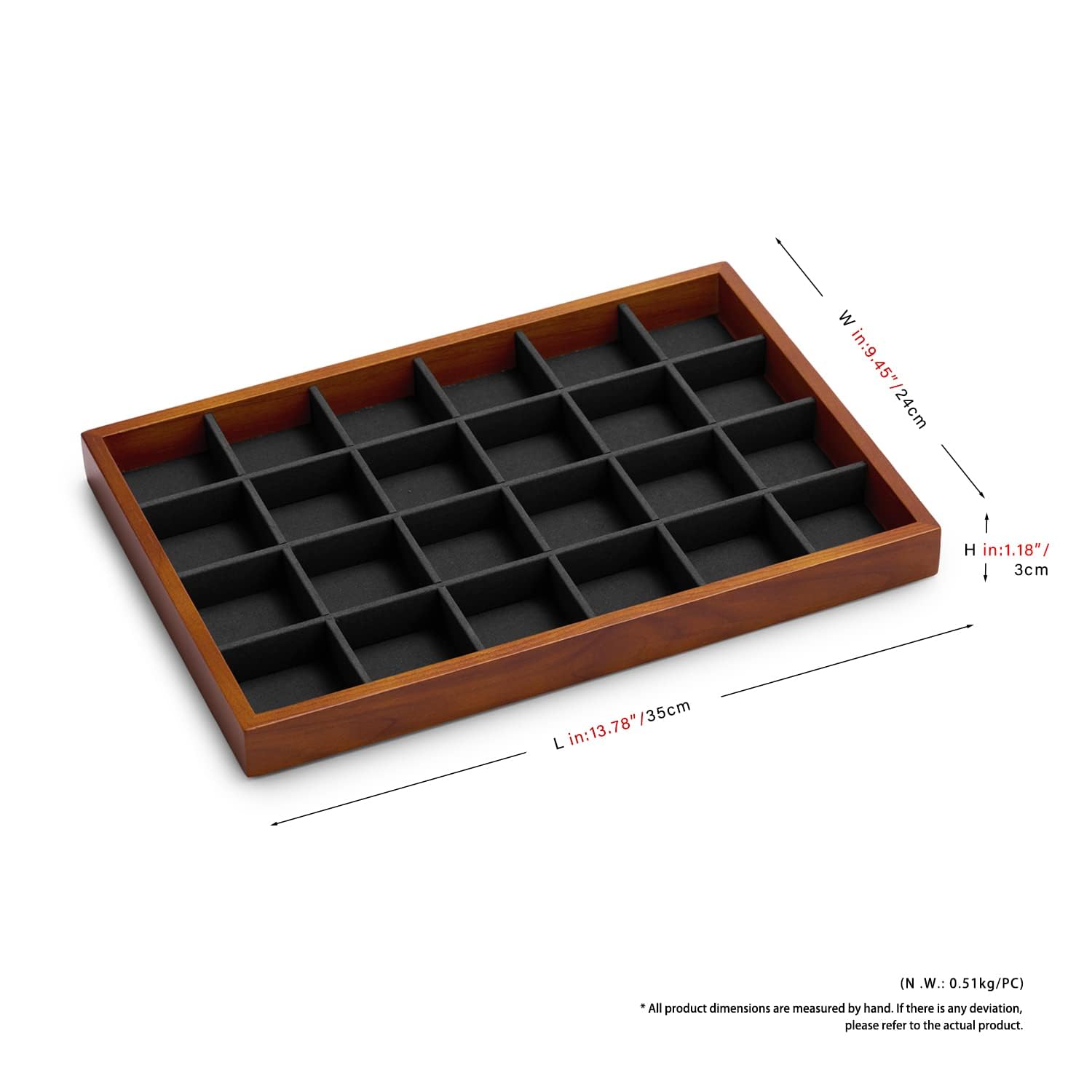 ジュエリートレイ 24区画 アクセサリー収納用 10個セット バラ売り可能