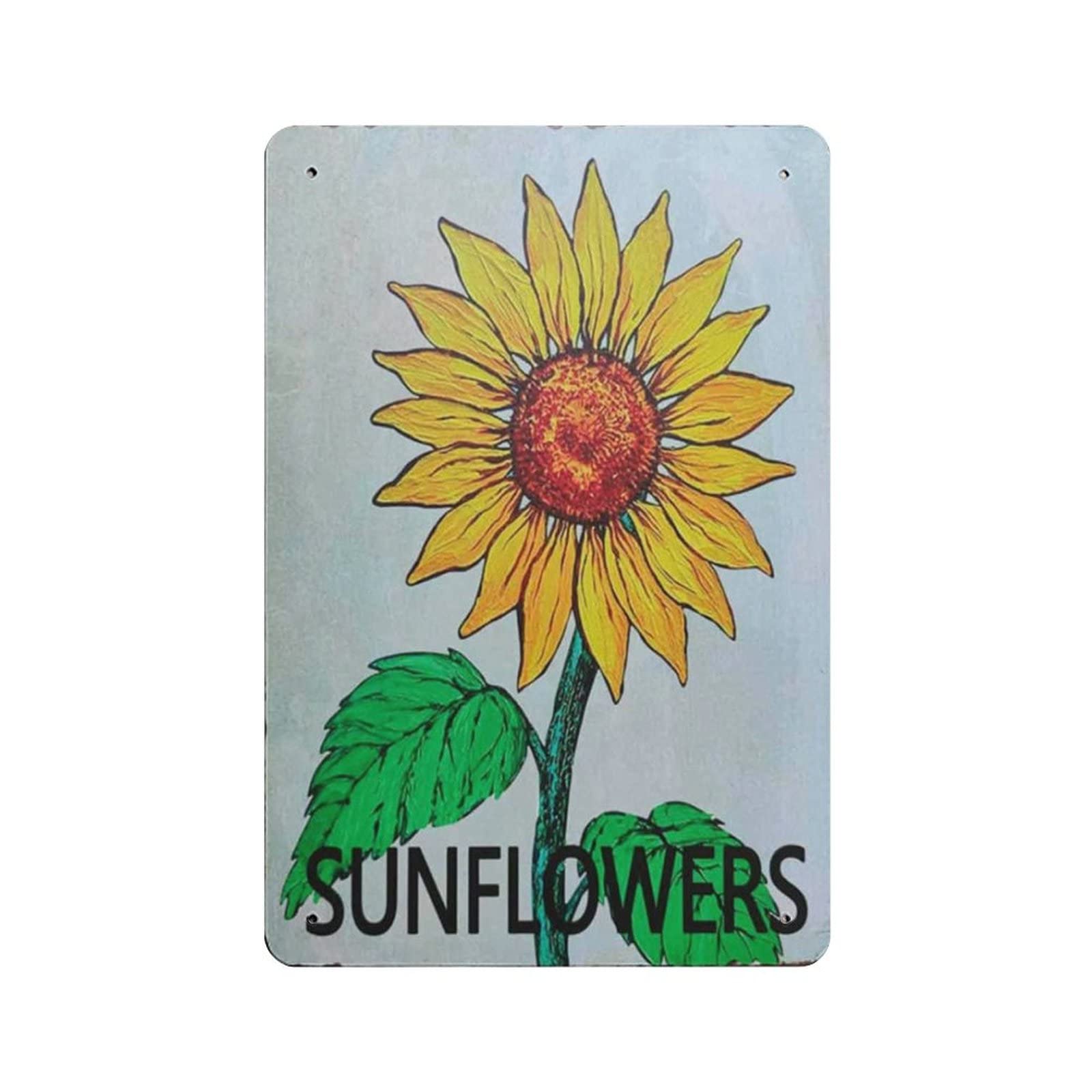 AOOEDM Sunflower. Vintage Metal Tin Sign for Home Coffee Shop Office Wall Art Metal Poster Garage Decor Man Cave Sign Inspirational Quote Wall Decor