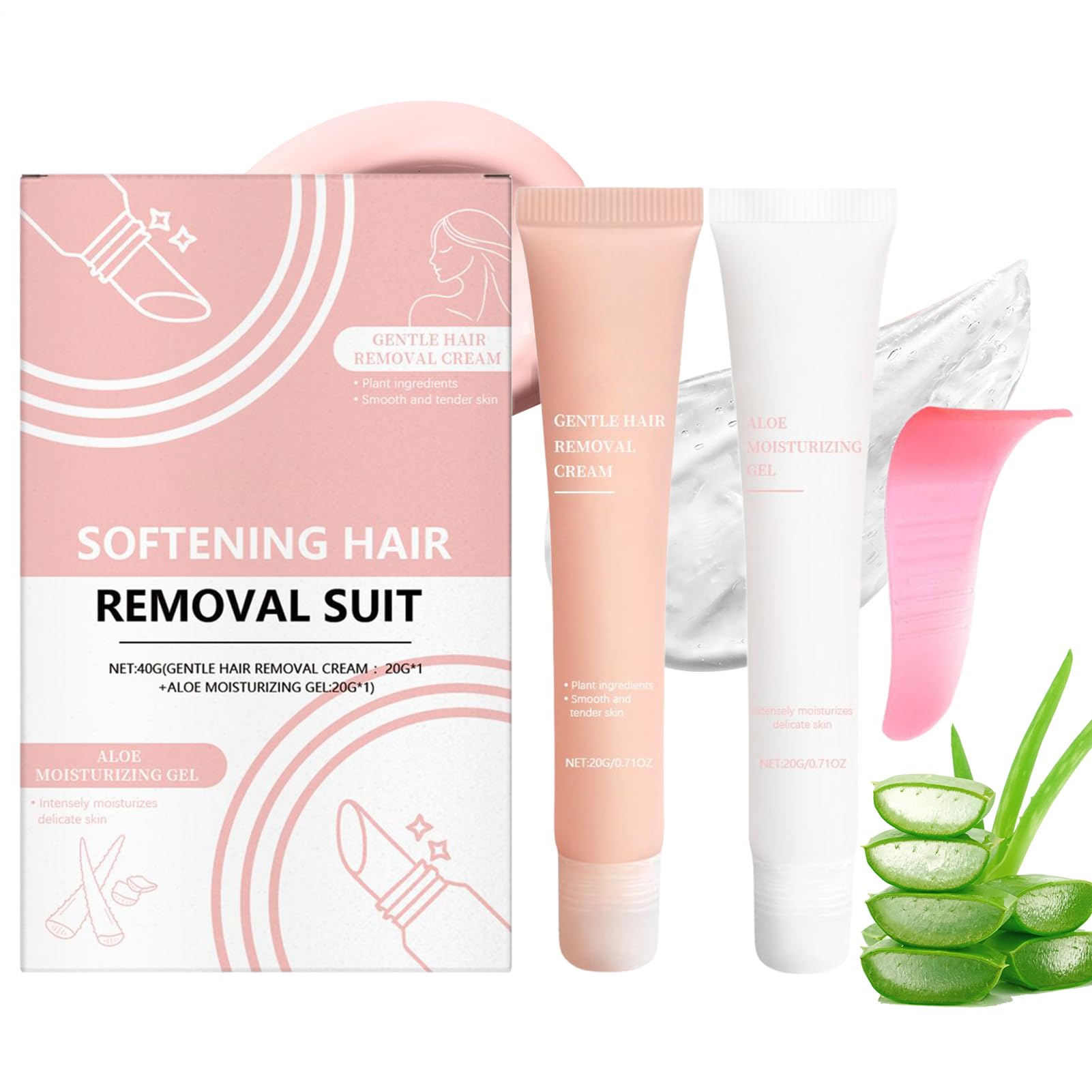 Crema Depilatoria Facial Para Mujer, Depilación Corporal Hidratante, Kit Hidratante para Rostro Cejas Labio Mentón Cuello Casa Viaje