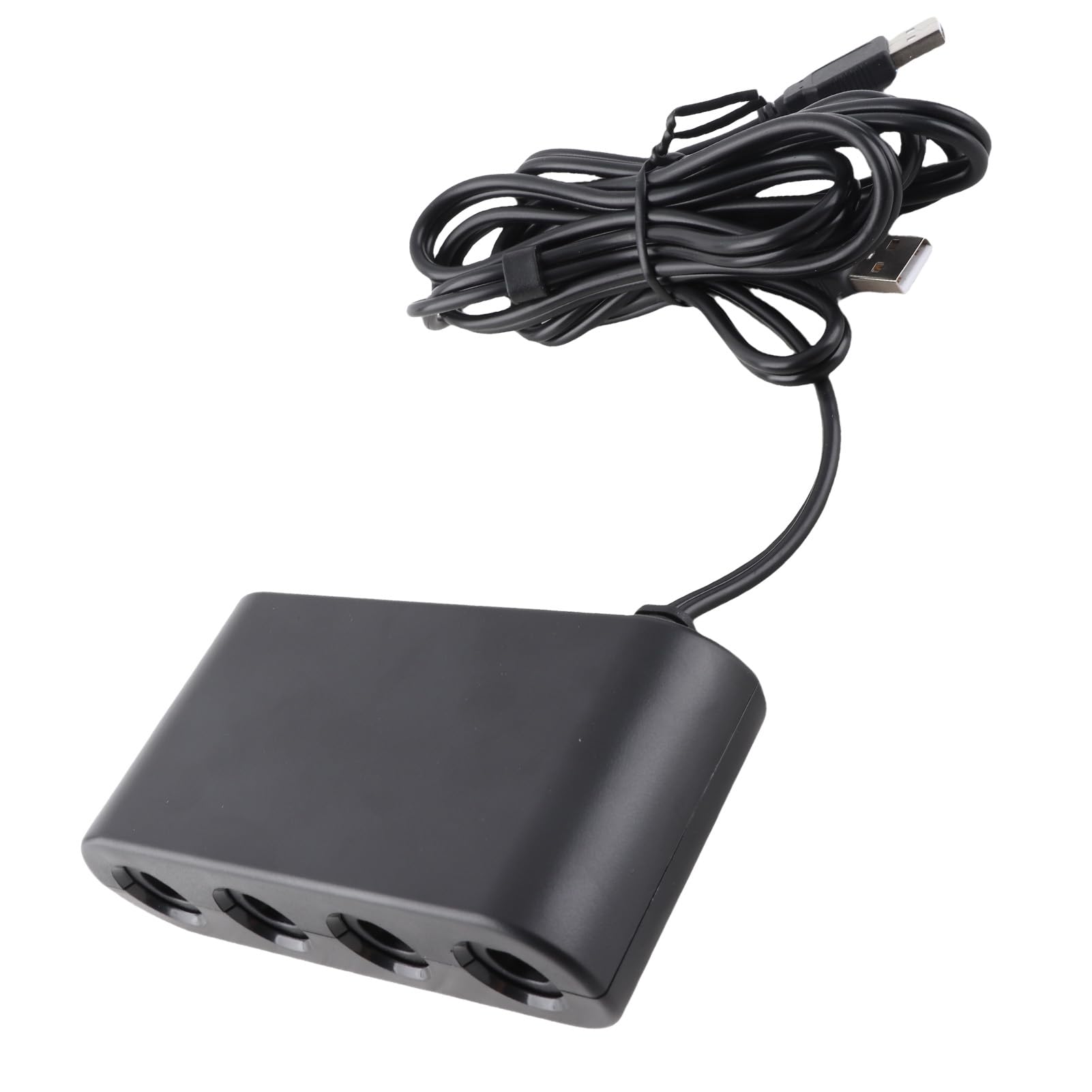 Jectse Adaptador de Controlador para 3 en 1 GC Handle Converter con Función Turobo, Plug and Play Super Smash Bros Adapter con 4 Puertos para Wiiu/PC