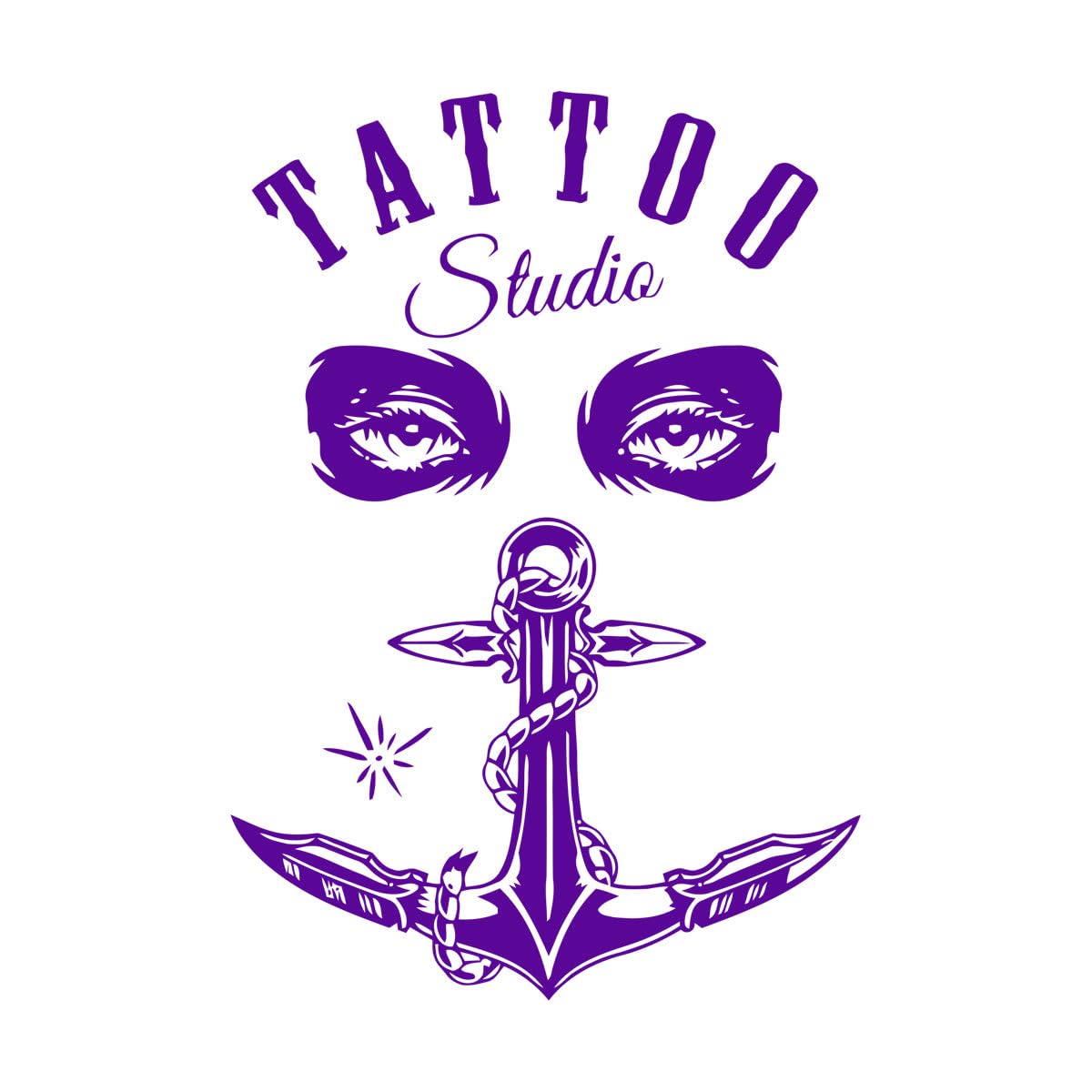 Creative Design Tattoo Studio Sign Wall Sticker Vinyl Home Decoration Room Shop Window Door Decor Decals Wallposter Mural Large - 67x96cm — image 1