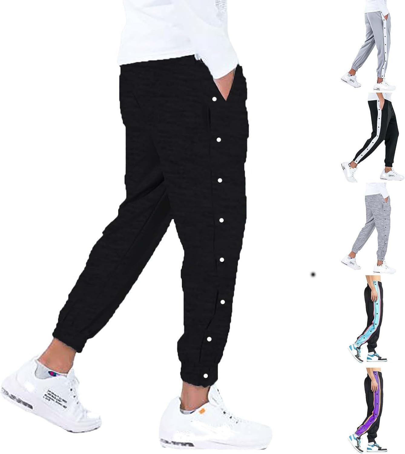 Pantaloni Da Riabilitazione - Apertura Laterale Con Bottoni, Comodi, Per Uomo E Donna - Foto 8