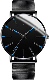 Genérico Business Watch For Men - Simples Men's Watch com pulseira, relógio de pulso para trabalho, lazer e eventos | Relógio de luxo com design elegante para ocasiões formais e desportivas