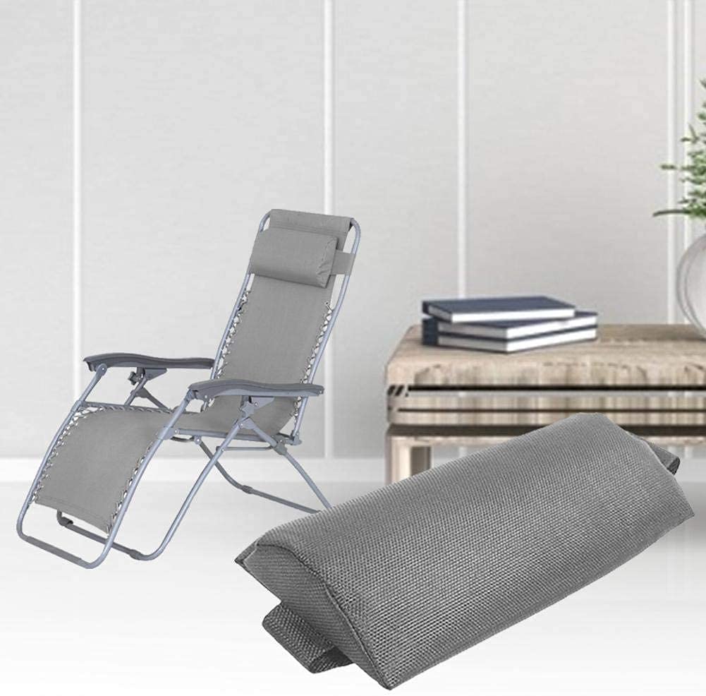 Oreiller De Transat Pour Chaise Longue Doux,Oreiller De Coussin De Tête Pour Bain De Soleil,Coussin Appuie-Tête De Transat Pliant Pour Fauteuil Chaise Jardin Pique-Nique Plage 43x14cm (Beige