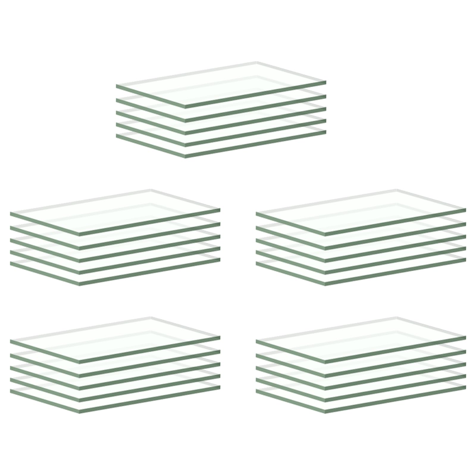 stonylab Verre Conducteur Revêtu ITO, Basse Résistance 6 ohm/sq, 10 x 40 x 1,1 mm, Lot de 25