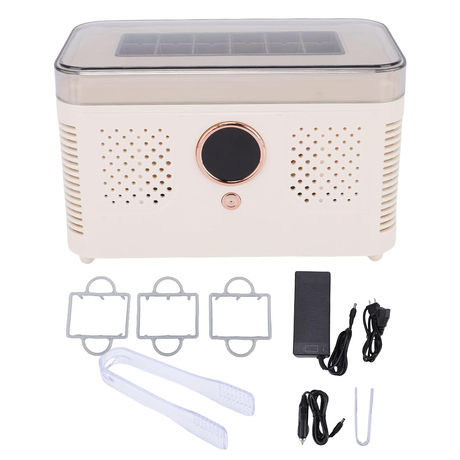 Car Ice Maker, Portable Countertop Ice Making Machine, with Tongs for Camping Picnic Home