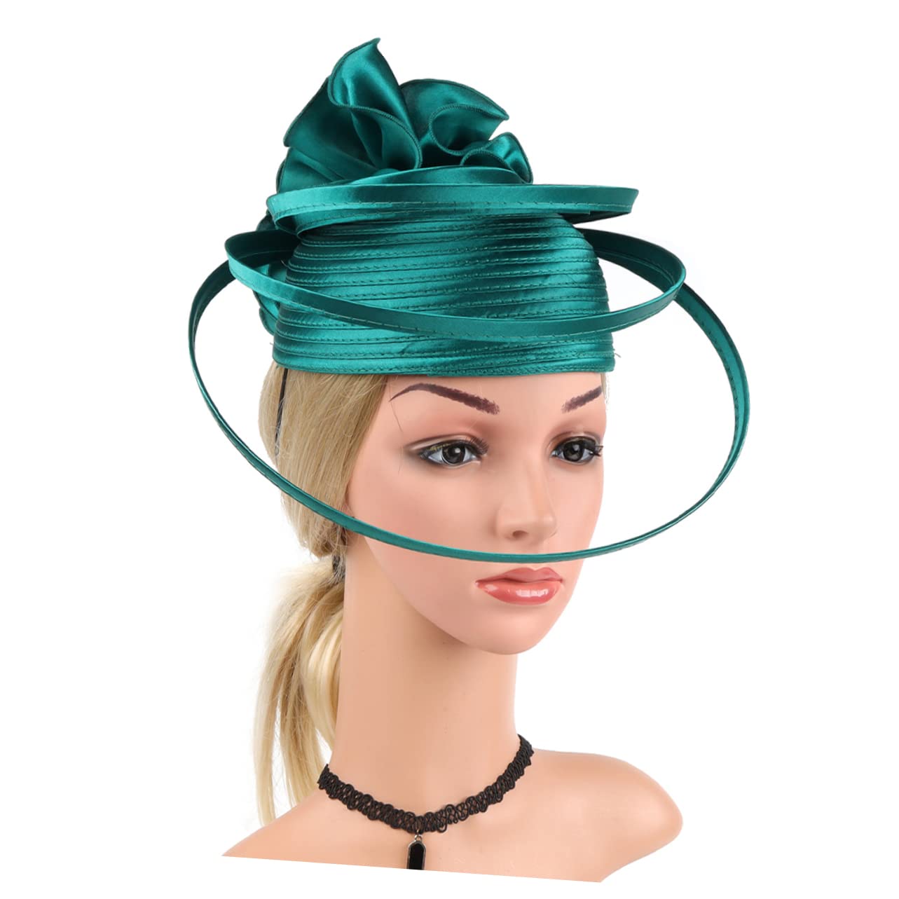 Copricapo Affascinante Cappello d'Epoca Copricapo da Sposa Copricapo per Banchetti Copricapo della Sposa Wedding Fascinatore Rosa Donne Coperto affascinatore della Sposa Ass Rosy