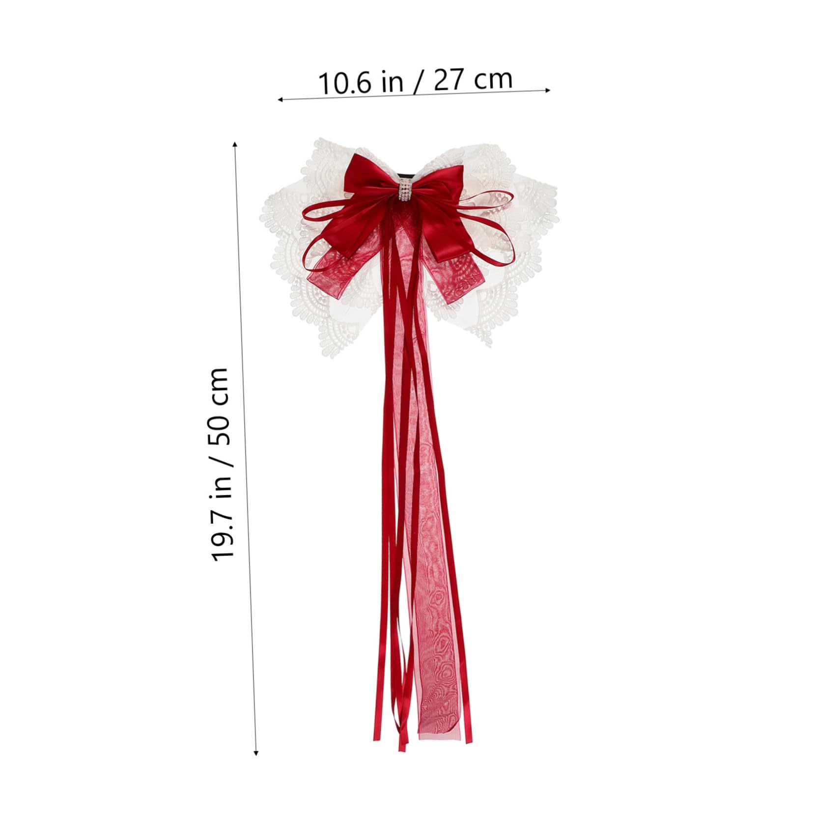 FRCOLOR 2 Pezzi Eleganti Fermagli Per Con Fiocco A Molla Fermaglio Per in Pizzo Decorazione Alla Moda Per Ragazze