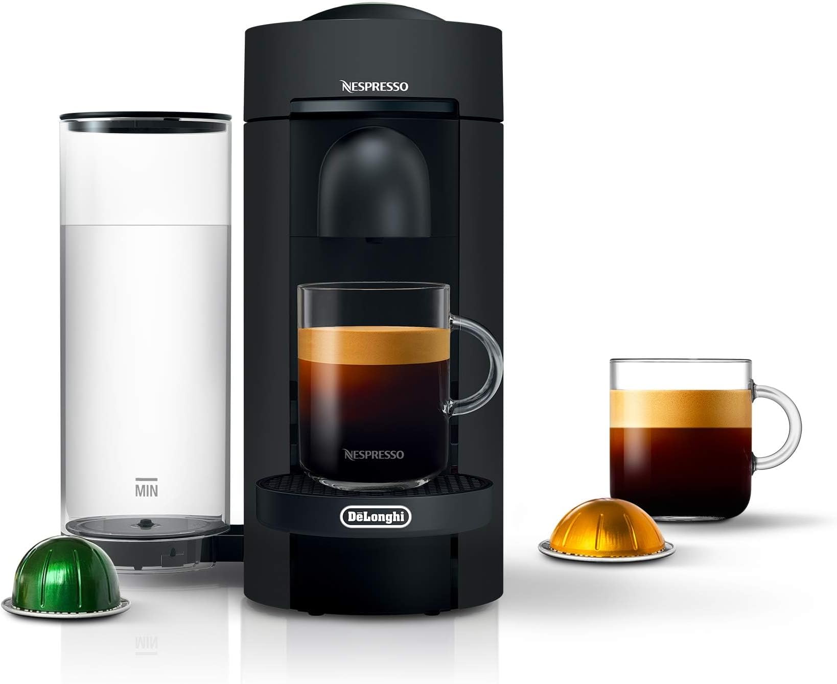 Vertuo Plus Deluxe Coffee and Espresso Maker by De'Longhi, Matte Black