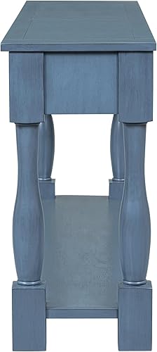 Miniatura 24 de merax LUMISOL - Mesa consola de 64 pulgadas de largo con 3 cajones y estante inferior, mesa de entrada para pasillo, sala de estar, fácil montaje