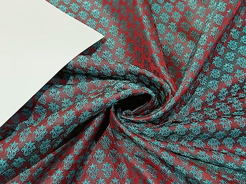 Tissu de brocart de soie orange structuré pour éviter les robes sans tenue
