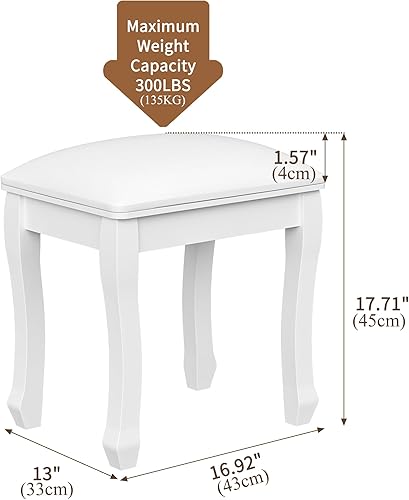 Miniatura 2 de Taburete cuadrado para tocador, banco de maquillaje de algodón de alta elasticidad, moderno taburete acolchado para piano para sala de maquillaje,