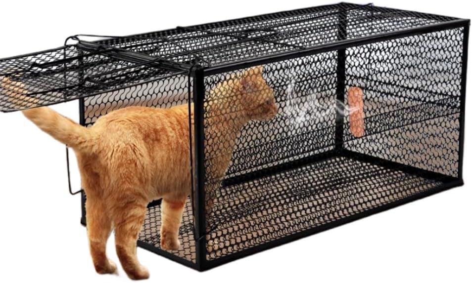 Cat Trap Animal Trap Animal Trap Safe Stray Cat Lost Cat Trap Trap Device Trap for Raccoons Civets Weasels Trap Pest Control Protective Cage Farm Garden Home Garden Agricultural Crop