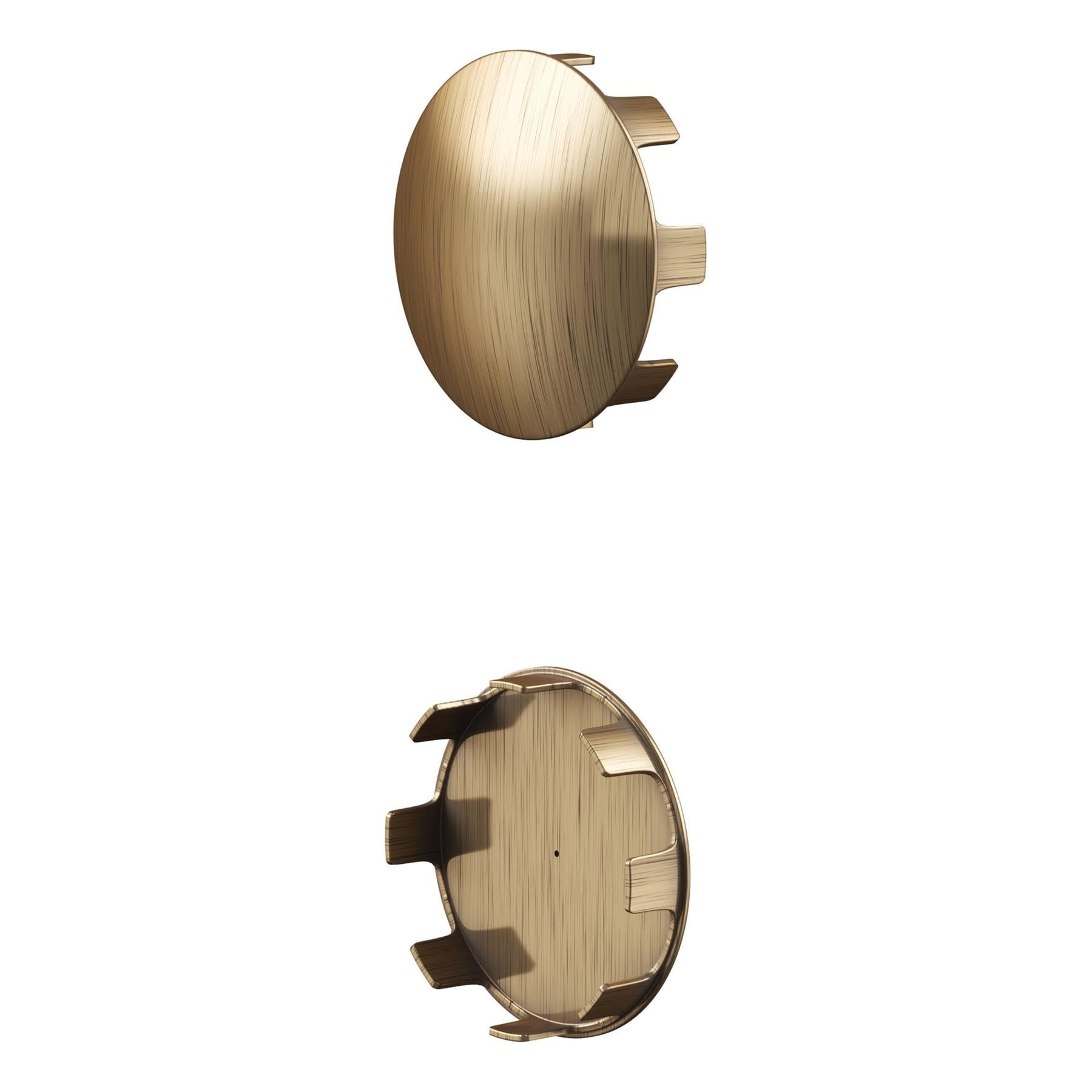 Rothley Antique Brass Stair Handrail Shallow Cap 2 Pack