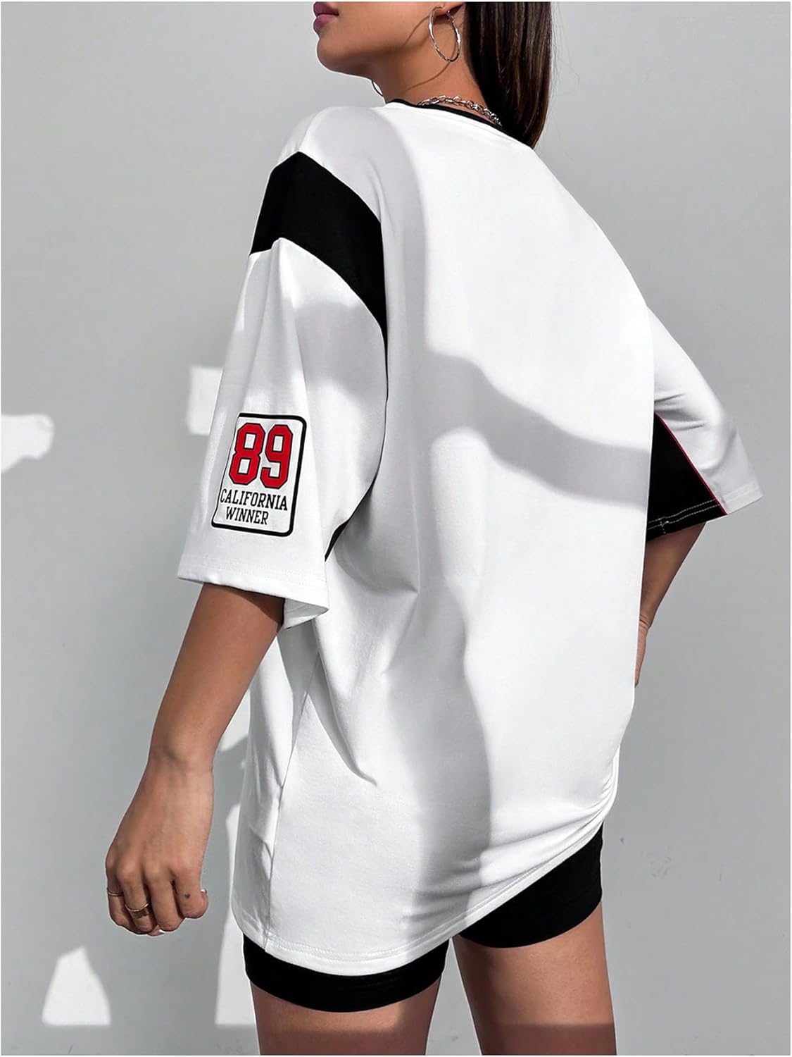 SOLY HUX Women's Y2k Jersey Shirt Number Graphic Tees V Neck Half Sleeve Soccer Tops Streetwear - Image 2