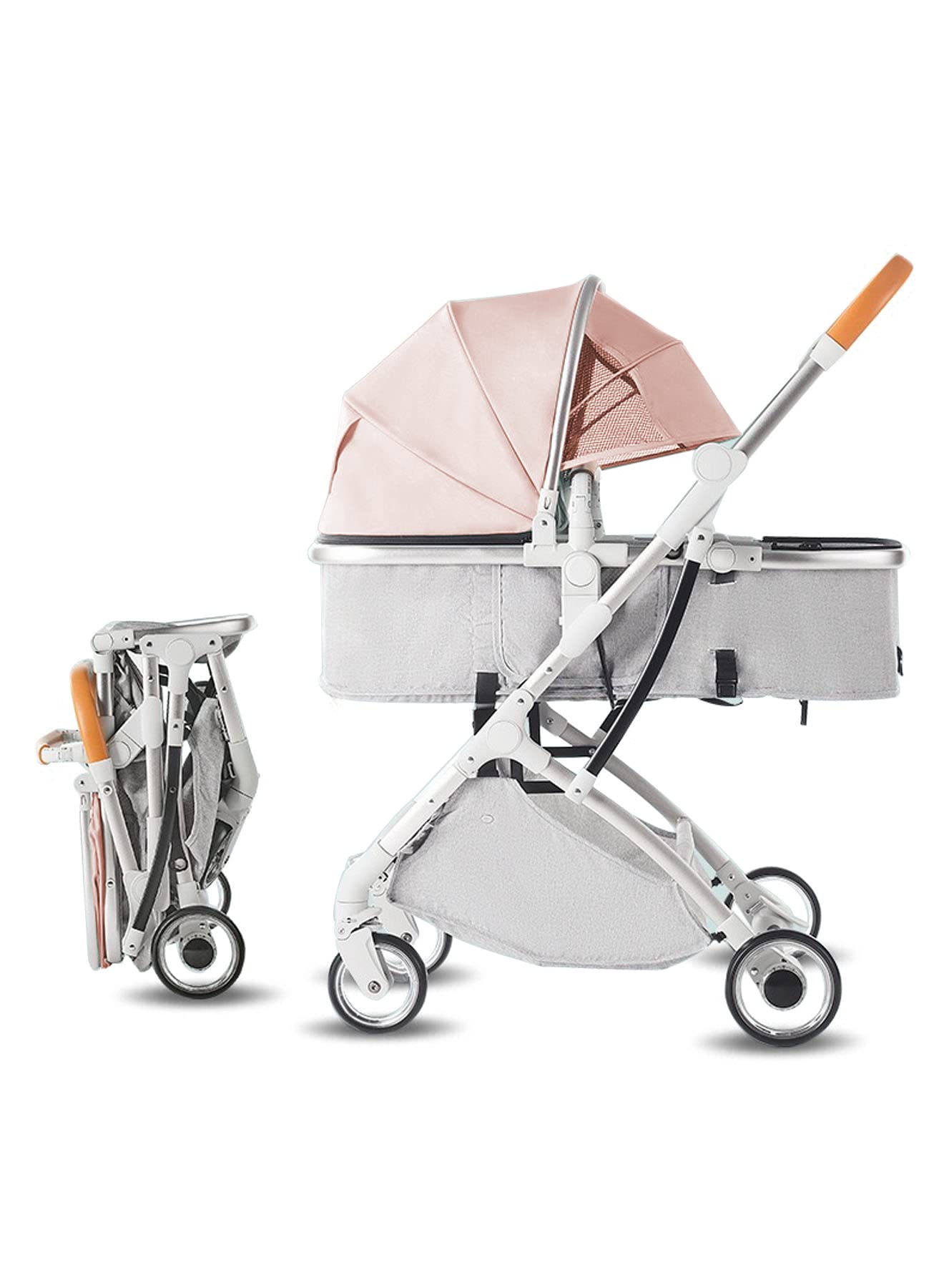 GT-WHEEL Portable Baby Stroller Specific Design For Traveling, New Born baby pram, TR20 (Pink)
