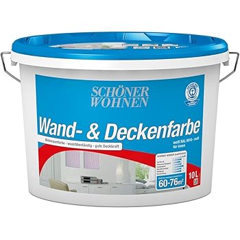 Wand Und Deckenfarbe 10 L Weiss Matt Din En 13 300 Schoner Wohnen