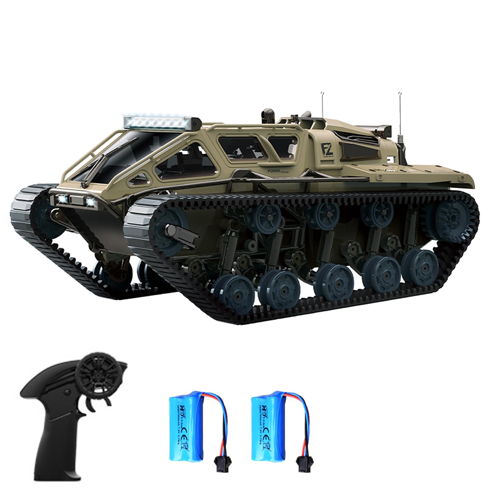 Pretfy Réservoir télécommandé, Jouets de Cascade Tout-Terrain Rotatifs à