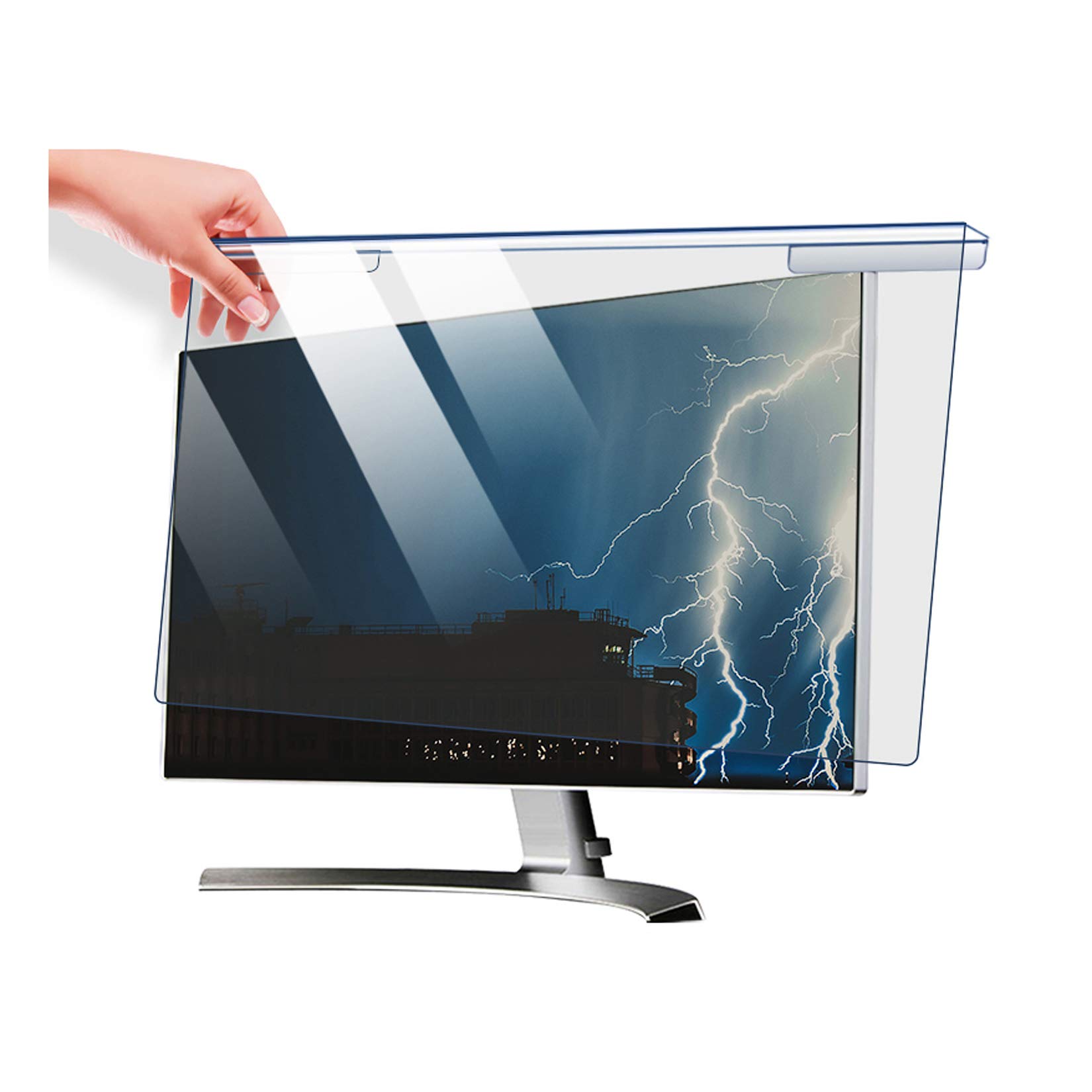 WLWLEO Komputer stacjonarny PC wiszący ochraniacz ekranu antyniebieskie światło filtr blokuje szkodliwe niebieskie światło, panel ochronny do wyświetlacza przekątnego 17/20/22/23/24/27/28 cala